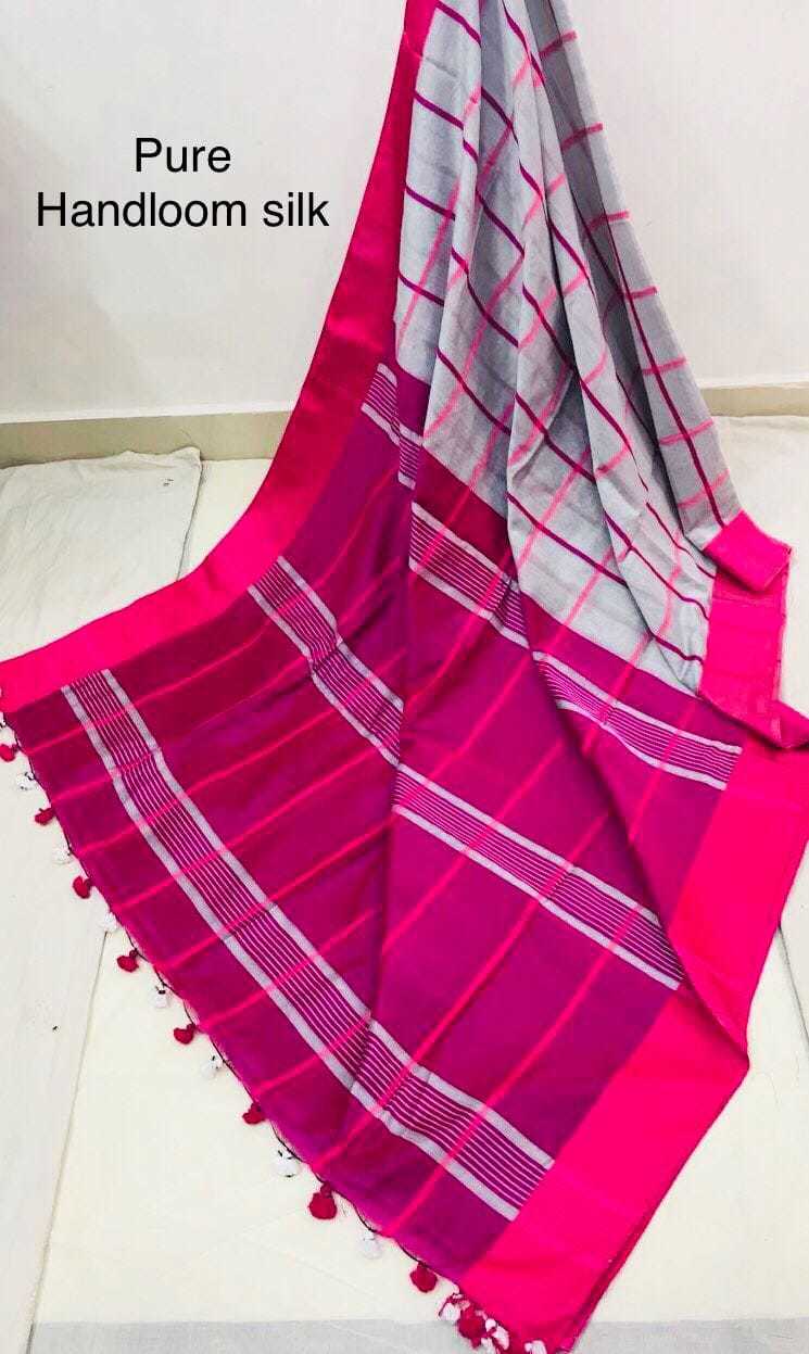 All Colours Have Handloom Designier Check Saree