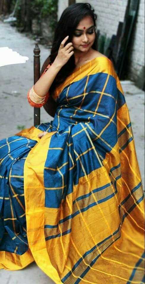 All Colours Have Handloom Designier Check Saree