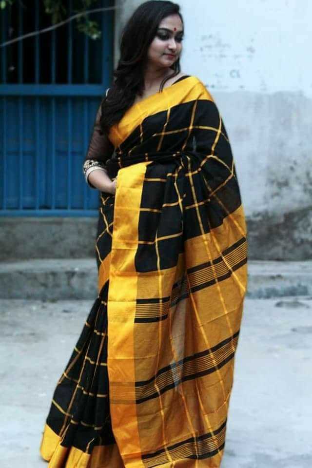 All Colours Have Handloom Designier Check Saree