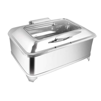 Rectangular Rect. Glass Chafer With Fuel Frame