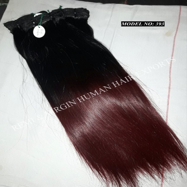 Natural Ombre With Golden Blonde Color Straight Hair Extension