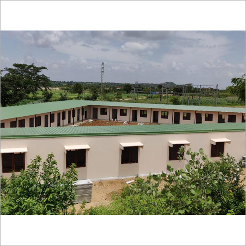 Prefabricated Industrial Building - Cement Board Walls, 50mm Thickness, Steel Roof | PVC Sliding Windows, Easy Setup, 25-Year Lifespan, Durable