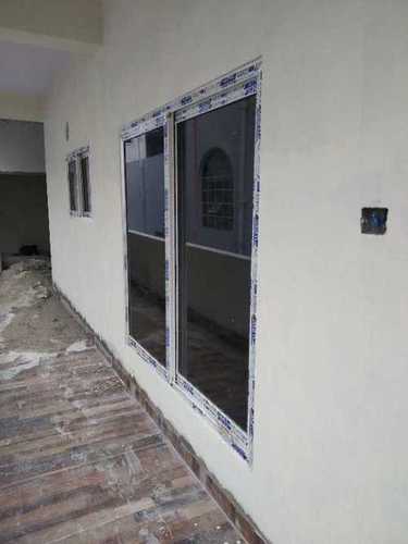 UPVC Sliding Windows - Rectangular Shape, 10-20mm Thickness, Transparent White Color | Crack Proof, Easy To Fit, Fine Finished with 2.5 Track and Mesh