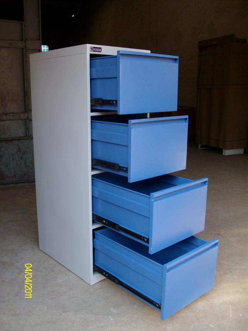 File Cabinet - Steel, 54 Inch Height X 18 Inch Width | 4 Drawers, Powder Coated Finish, No Assembly Required, 2-year Warranty