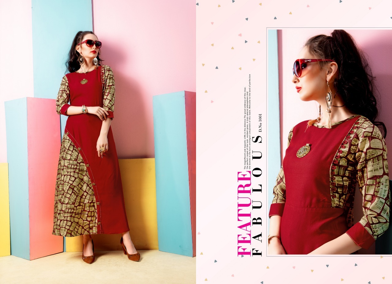 6 Color Mix Rayon Long Kurtis