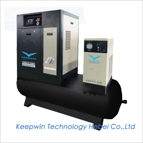 7.5 KW Integrated Screw Compressor - Quality Assured Performance | Belt Driven, Lubricated, AC Power, Stationary Configuration, Customizable Voltage, 1-Year Warranty