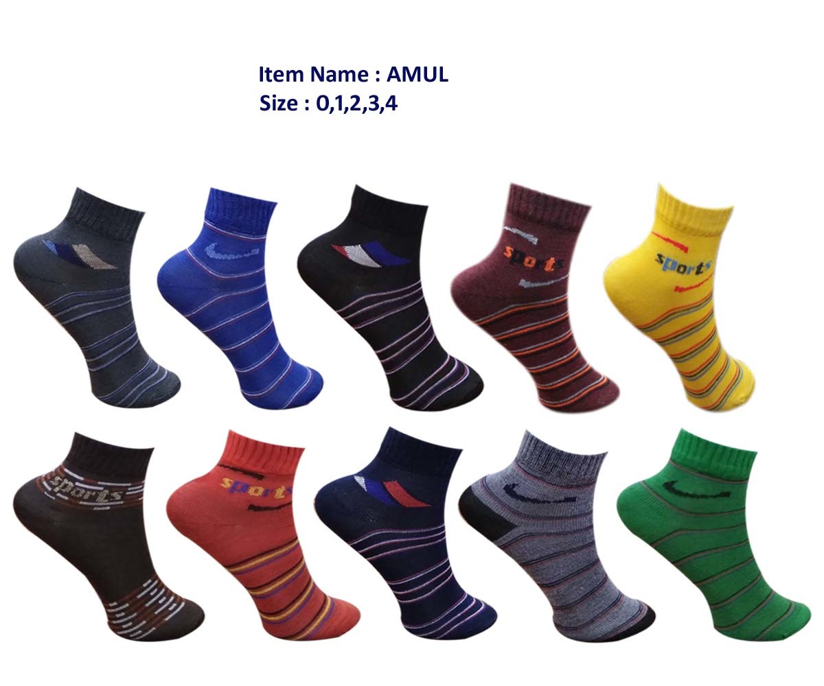 Soft Cotton Multicolored Socks For Boys & Girls