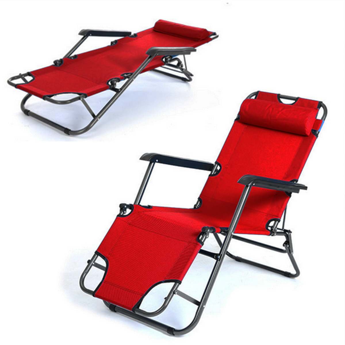 Red Comfortable Easy Folding Reclining Chair