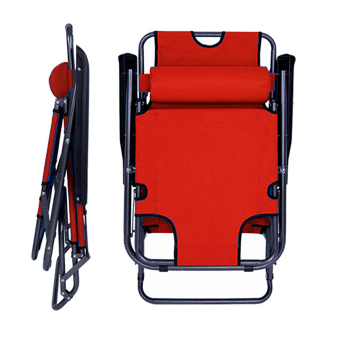 Red Comfortable Easy Folding Reclining Chair
