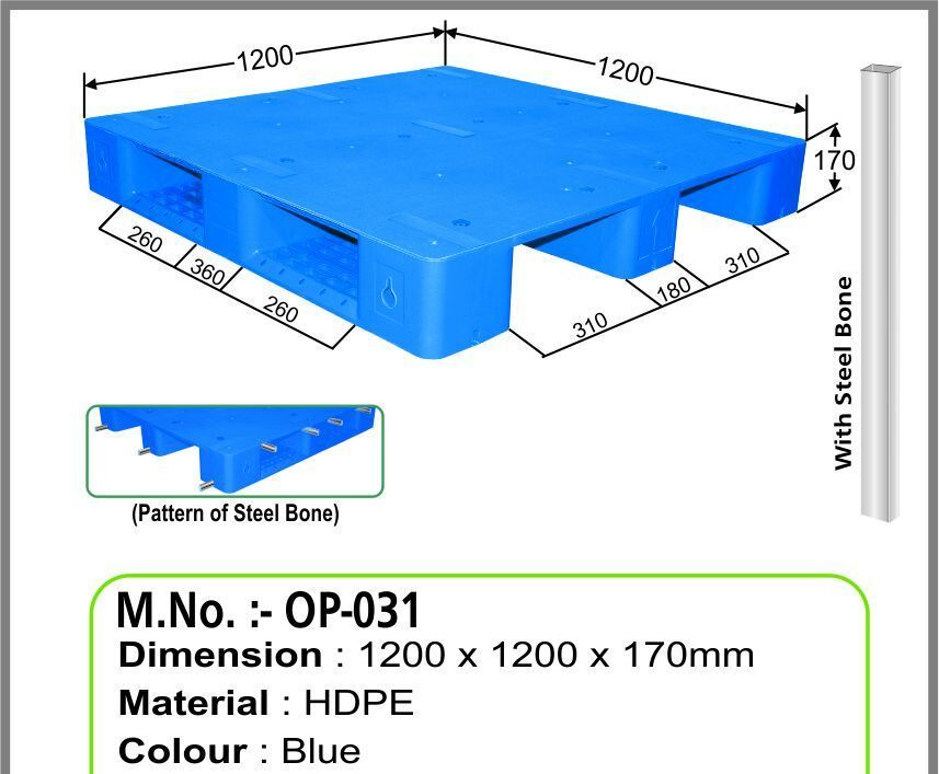 Blue Plastic Pallets For Exports