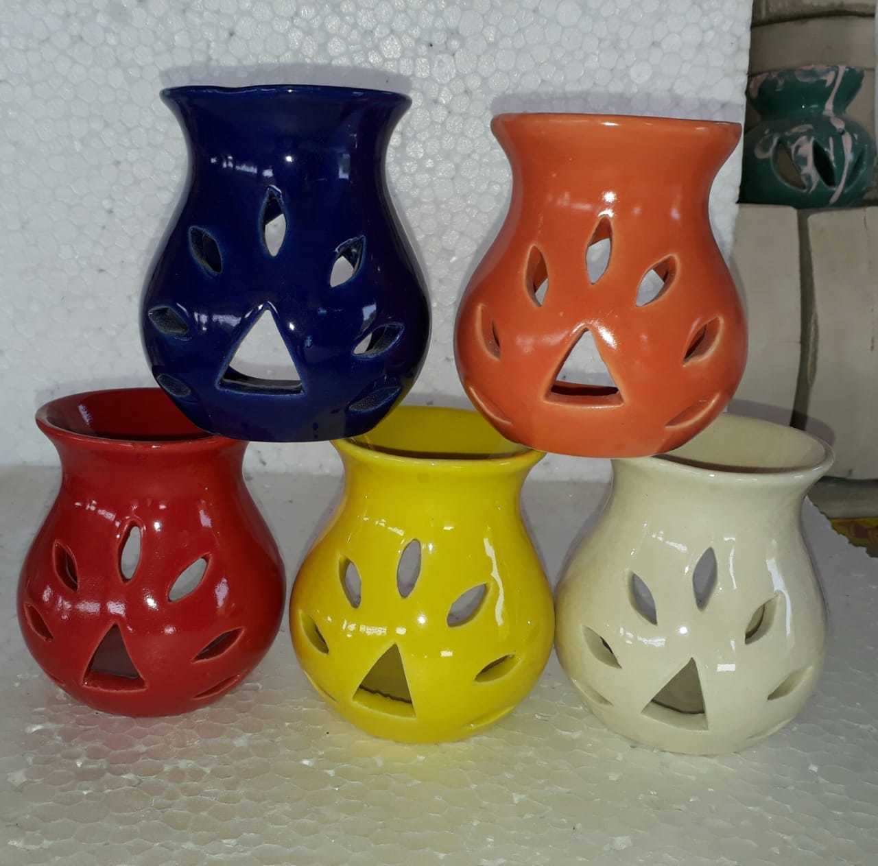 Ceramic Candle Diffuser - Single Cavity Design | Customizable Ceramic Finish For All Aromatherapy Needs, Easy To Clean, Durable
