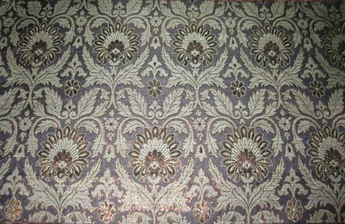 Designer Silk Brocade - Silk Brocade 45 Inch Beige, 12 oz/yd | Luxurious Feel, Elegant Sheen, Intricate Damask Pattern
