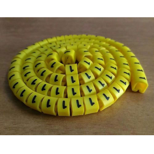 Cable Markers Ferrule - PVC Material, Yellow Color | Solid Conductor, Ideal for Industrial Applications