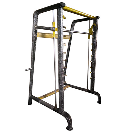 Smith Machine - Mild Steel, 5-10 Feet Height, Black | Manual Use for Strength Training, 500 kg Weight Capacity, 1 Year Warranty
