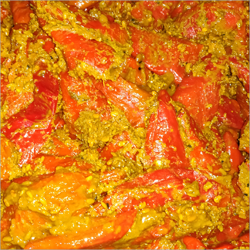 Stuffed Red Chilli Pickle - [Chillies, Spices] | [Spicy Flavorful Authentic High-quality Stuffed Preserved Pure In Durable Plastic Jar]