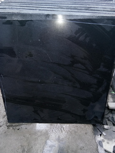 Black Granite Tiles 18*24 - Polished Finish, 10-13 Inch Thickness | Elegant Black Color, Durable Granite Form, Perfect for Flooring