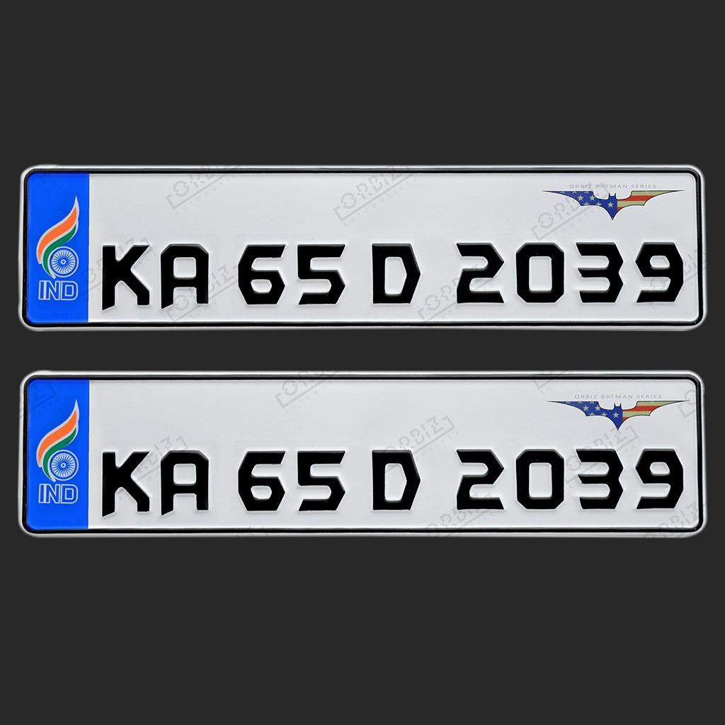 Aluminium Car Number Plate Design
