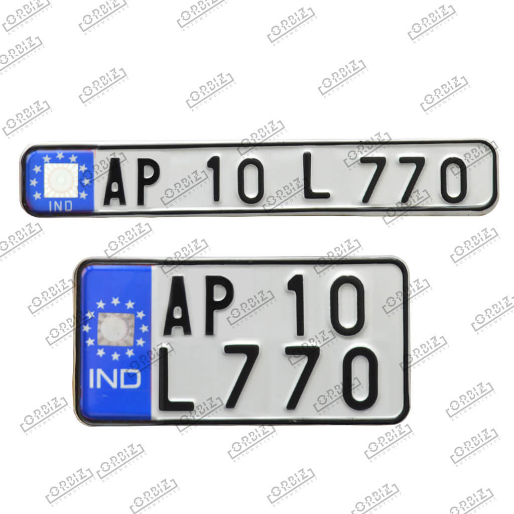 Aluminium Bike Number Plate Design