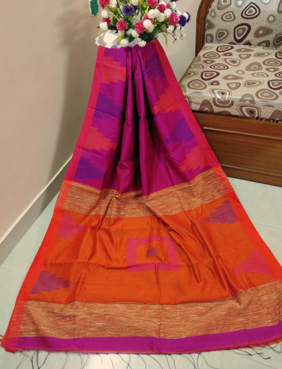 All Colours Avl Handloom Tample Border Saree