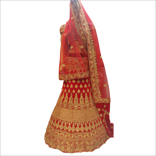Red Ethnic Bridal Ladies Lehenga