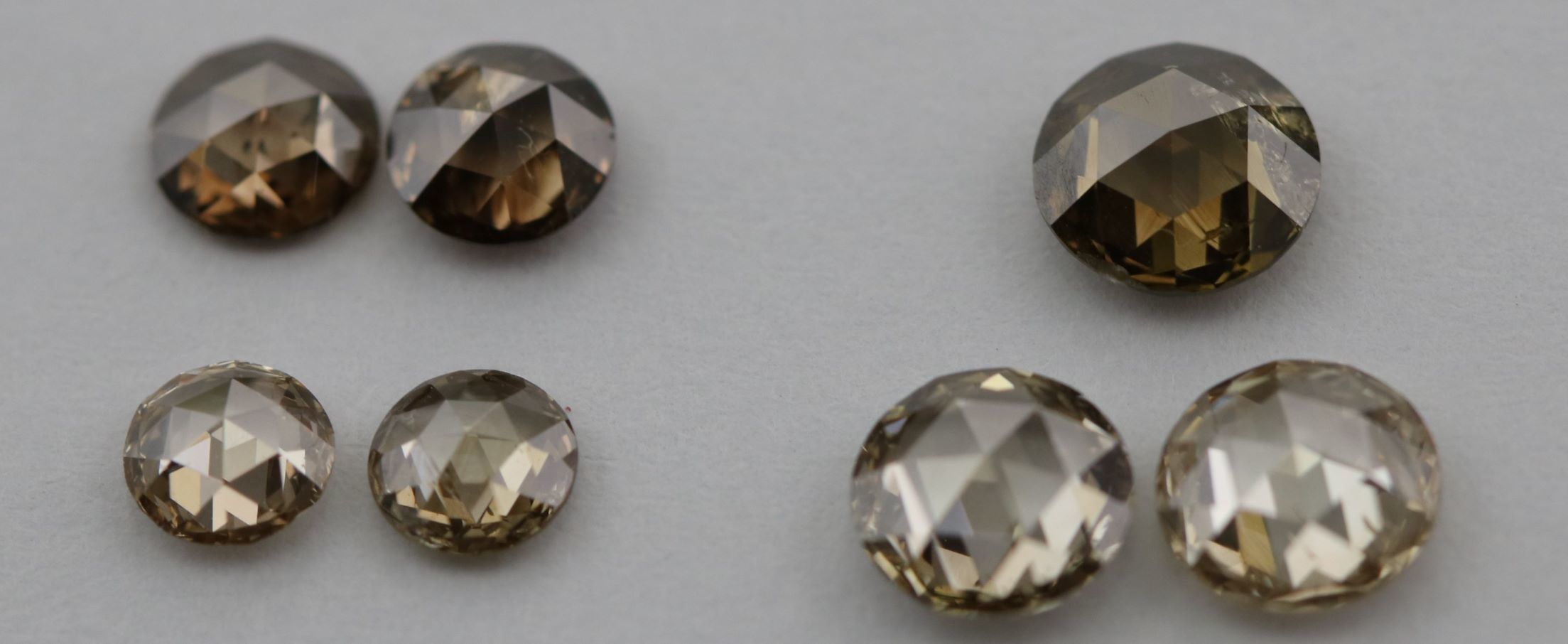 Brown Rose-cut Diamonds - 3.26 Carat, Si2 Clarity Quality With Rich Brown Hue