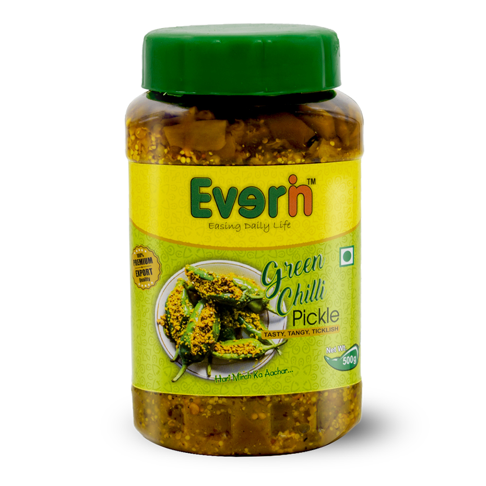 500 ग्राम हरी मिर्च का अचार