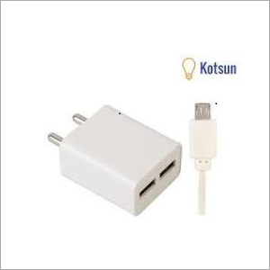2.2Amp Fast Charger Double Port Micro USB Cable - Flat Design, Tangle-Free, 480Mbps Data Transfer, 1 Year Warranty