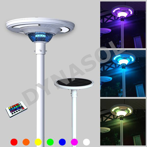 1800 Lumens Fully Automatic Remote Controlled & Colored All-in-one Led Solar Courtyard/landscape Light