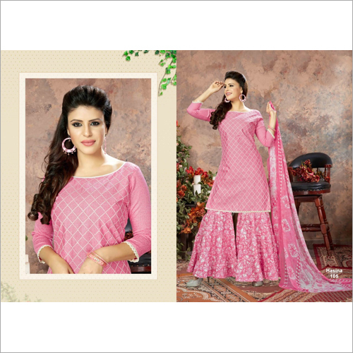 Indian Ladies Cotton Sharara Suits