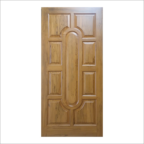 9 Panel Plain Teak Wood Door