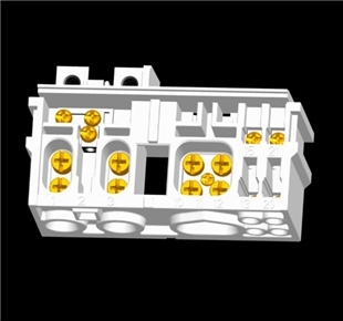 Terminal - Brass & Plastic, 30x15x10 Mm, Black, 10a, 300v | Durable Design, Easy Installation, 6 Terminals, Secure Connections