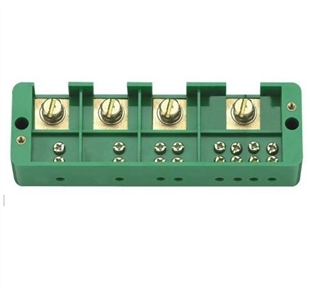 Terminal - Brass & Plastic, 30x15x10 Mm, Black, 10a, 300v | Durable Design, Easy Installation, 6 Terminals, Secure Connections