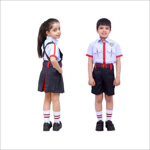 Kids School Uniforms - Cotton Polyester Blend, Customized Sizes for Boys and Girls, Classic O-Neck Collar with Embroidered Logo, Soft and Skin-Friendly Fabric, Suitable for Winters and Summers