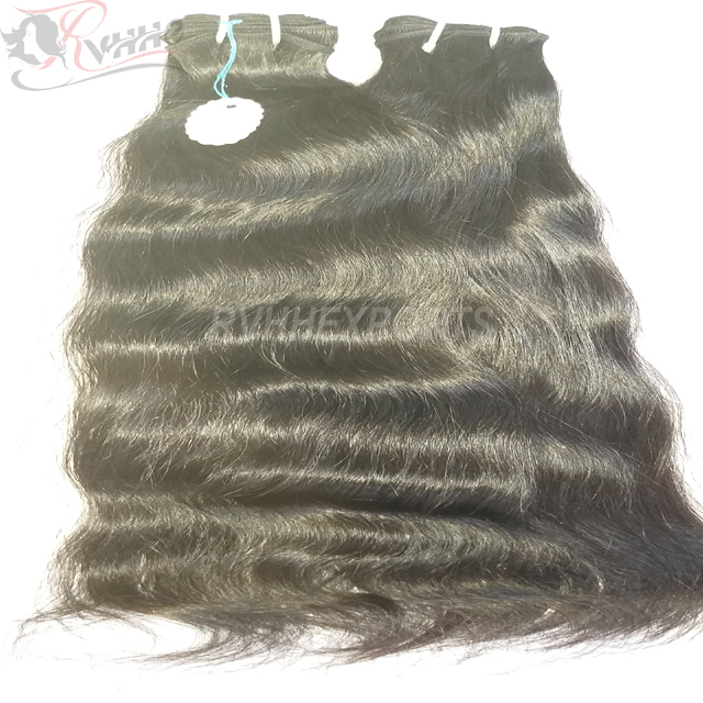 Natural Wavy Human Hair Extension Machine Weft