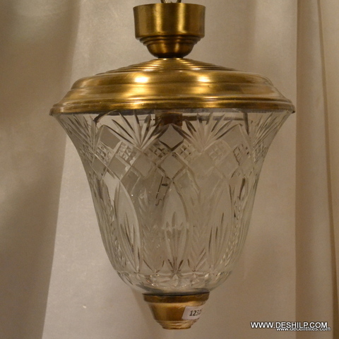 White Antique Glass Wall Hanging Lamp