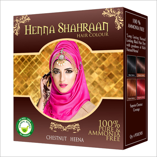 Chestnut Henna Hair Color - Natural Plant-Based Formula | Long-Lasting Vibrant Shade, Conditioning and Nourishing Properties