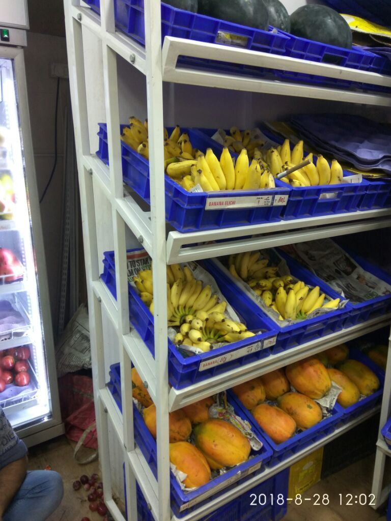 Fruit Rack - Heavy Duty Double Sided 3/4 Layered Design | Long Lasting Powder Coated Finish, Customizable Sizes