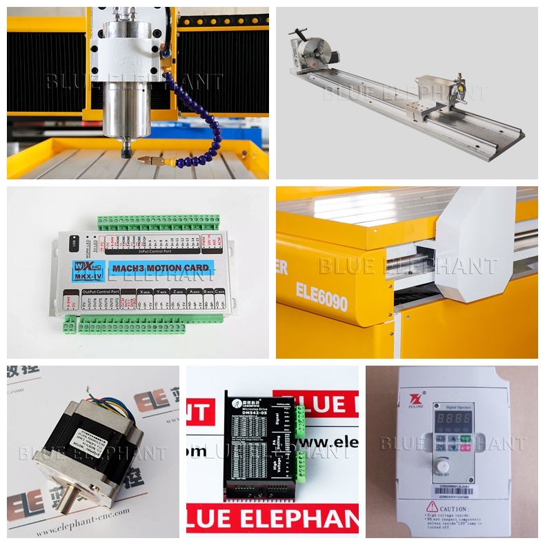 Yellow Mach 3 Small Cnc Router Machine Singapore 6090 For 3d Wood And Metal