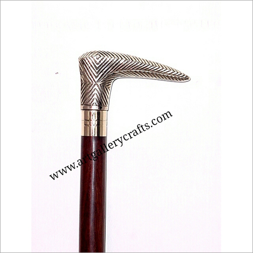 सजावटी लकड़ी की वॉकिंग स्टिक