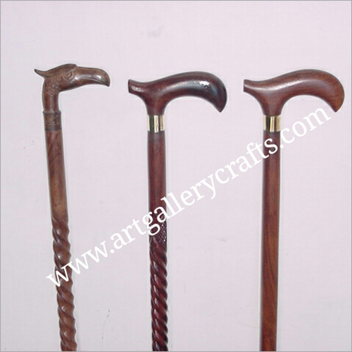 लकड़ी का डिज़ाइनर वॉकिंग स्टिक