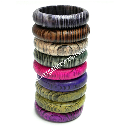 Wooden Multi Color Bangles