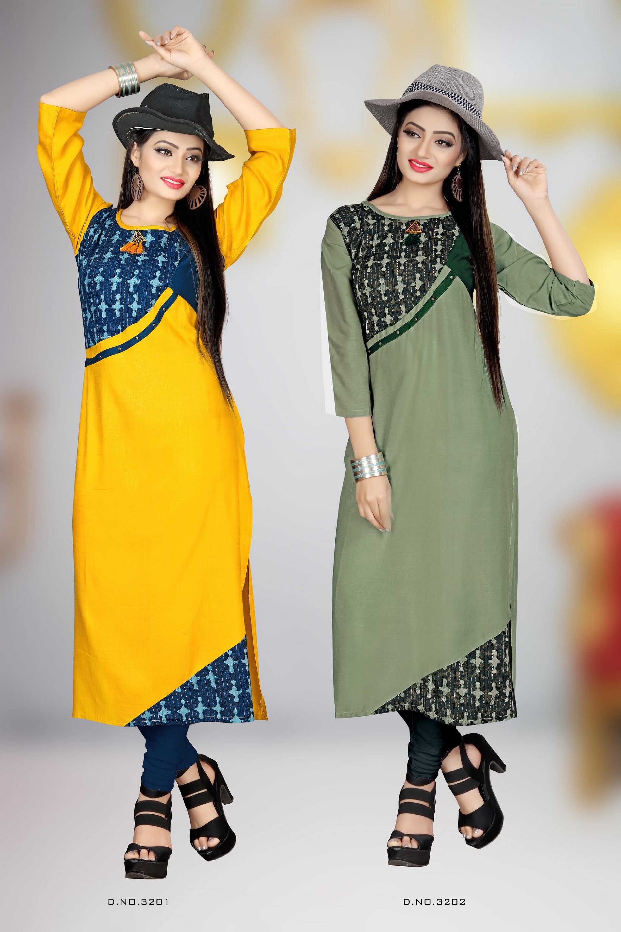 Cotton Plain Straight Formal Kurti - Available In 4 Vibrant Colors, Water Soluble Feature For Stylish Daily Wear
