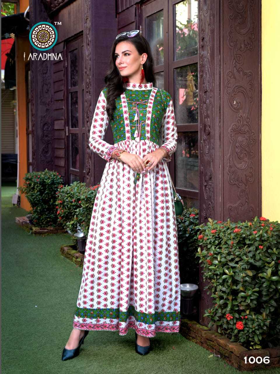 8 Colors Branded Printed Long Kurtis