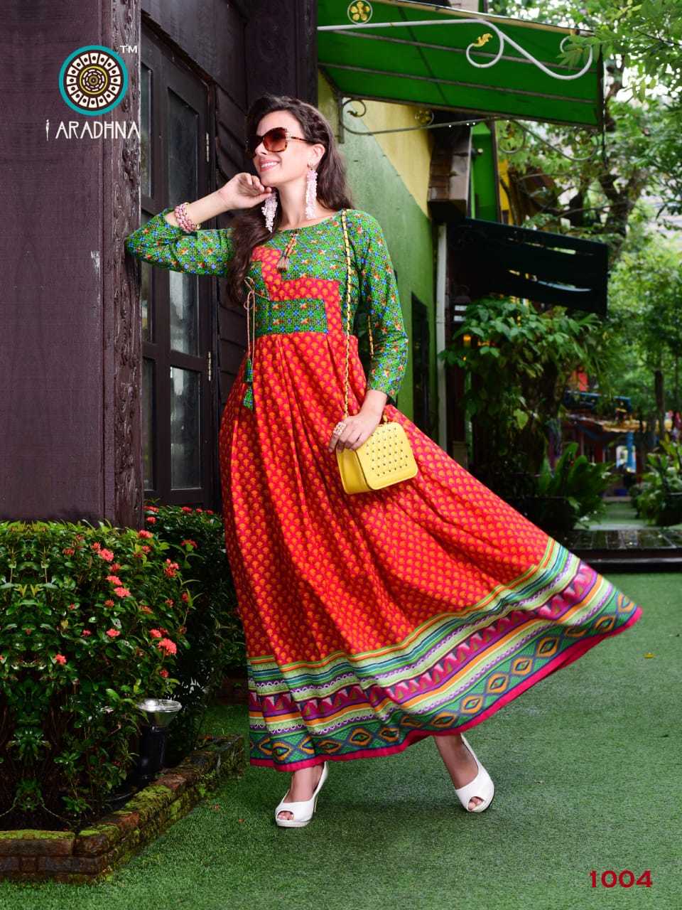 8 Colors Branded Printed Long Kurtis