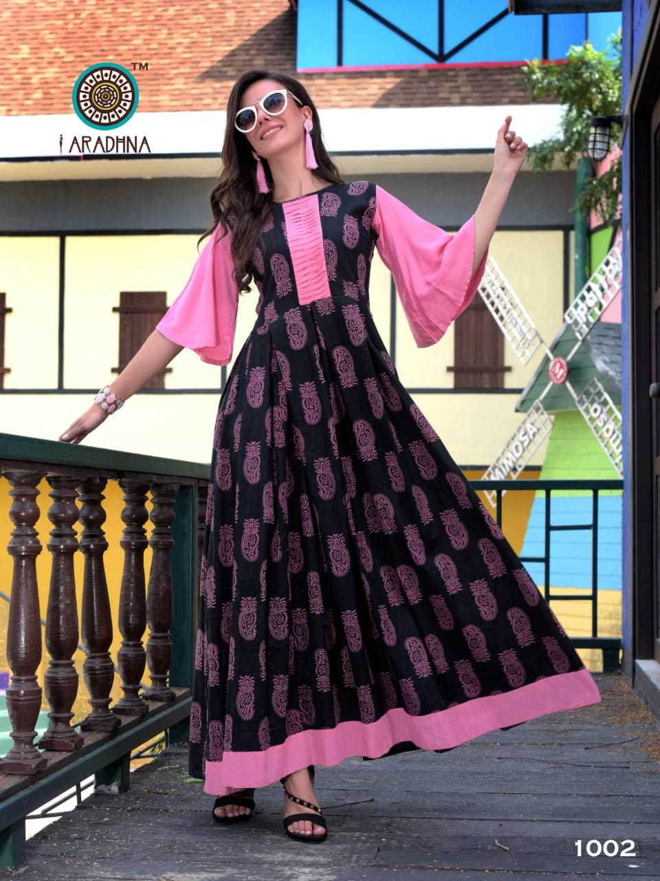 8 Colors Branded Printed Long Kurtis