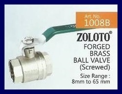 Zoloto Ball Valve - Manual Operation, Size Range 8mm To 100mm | High Pressure, Abrasion Resistant, Versatile For Water, Air & Gas Applications