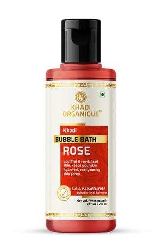 Rose Bubble Bath - 210 ML with Jasmine, Flower Basil Oil & Lavender Oil | Herbal Ingredients, Standard Quality, For All Skin Types