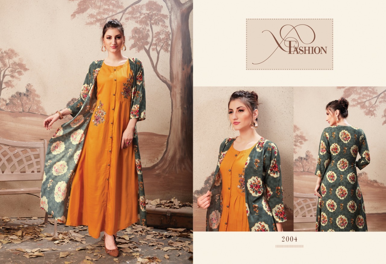 8 Colors Designer Embroiderd Rayon Kurtis