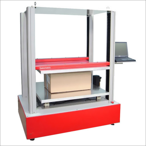 Box Compression Tester - Steel, High Capacity, 240V, 500W | Durable Red and Grey Design, Low Humidity Suitable, Industrial Use