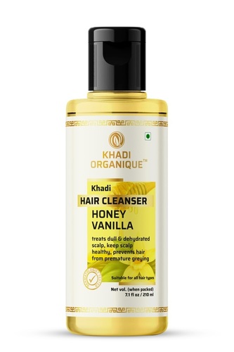 Honey & Vanilla Hair Cleanser - 210 ML, Light Yellow | Herbal Extracts for Nourished, Silky, Shiny Hair, Anti-Dandruff & Softening Properties